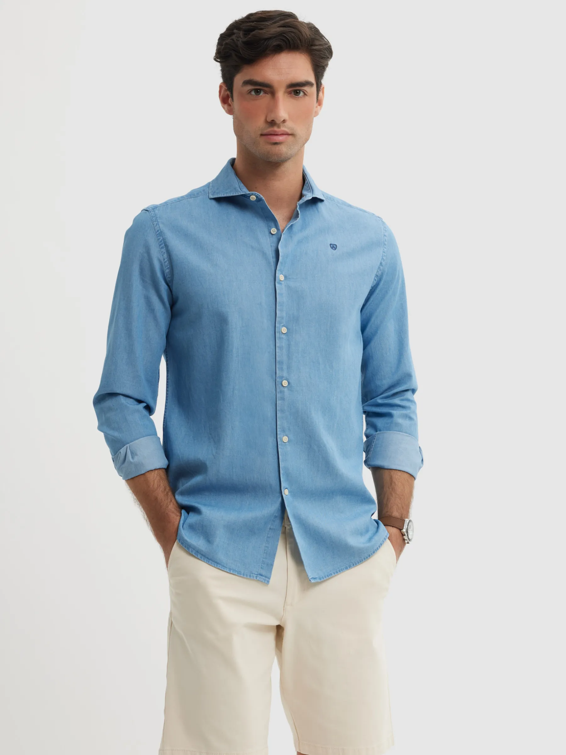 Alvaro Moreno CAMISA DENIM JACK-Hombre Casual