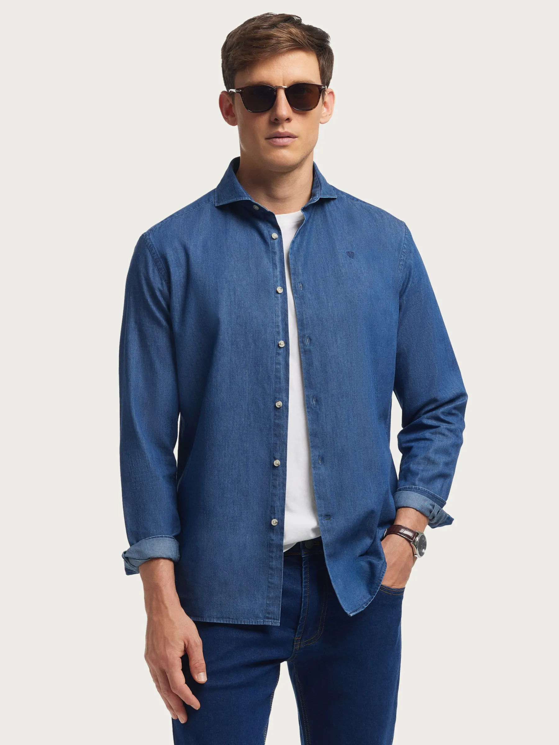 Alvaro Moreno CAMISA DENIM JACK-Hombre Casual