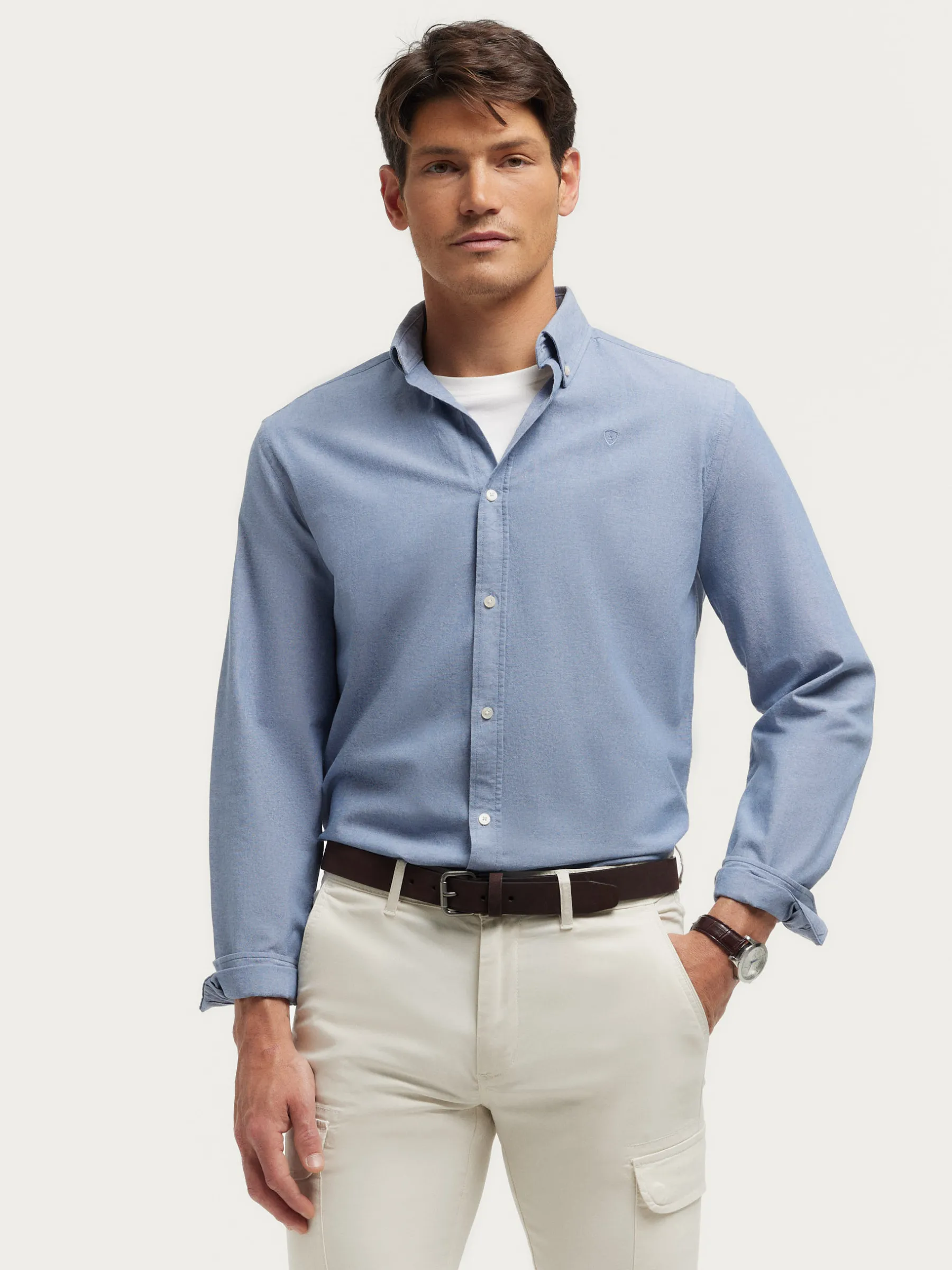 Alvaro Moreno CAMISA OXFORD CHAMBRAY-Hombre Oxford