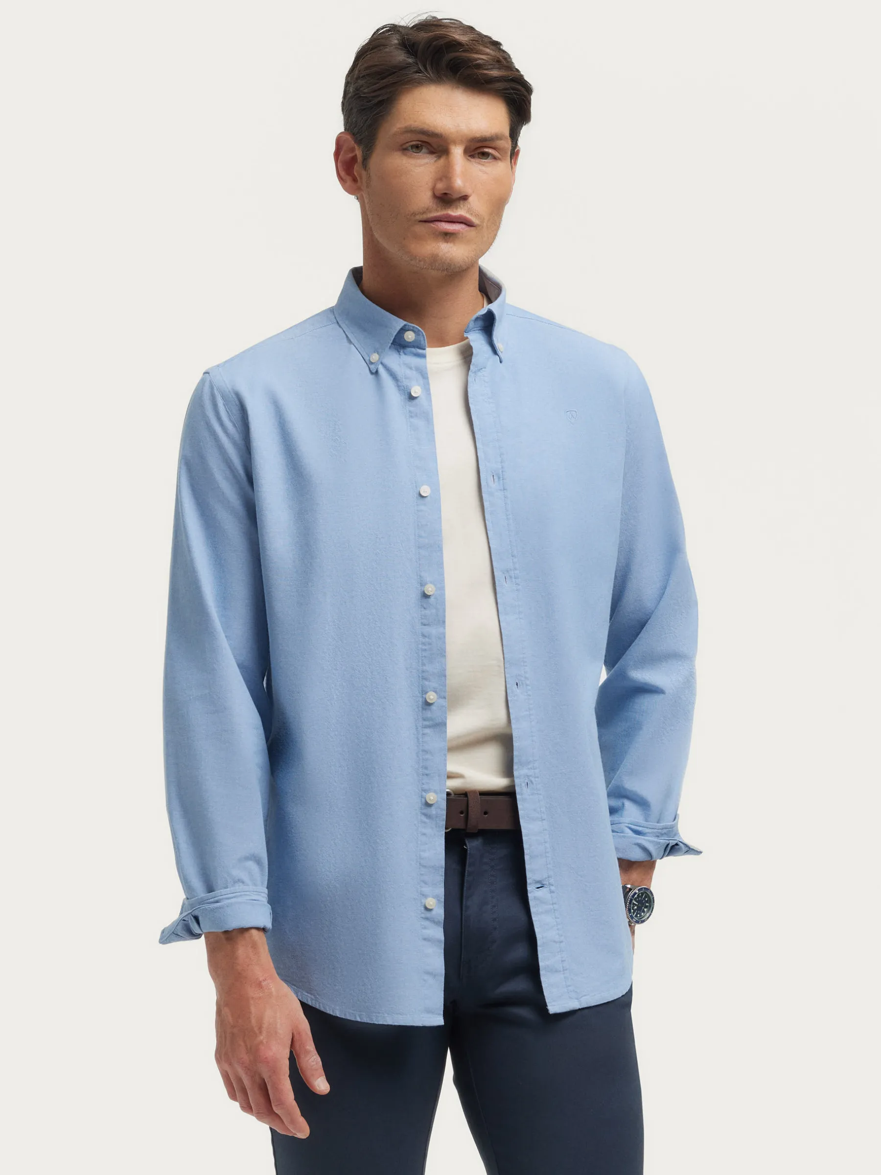 Alvaro Moreno CAMISA OXFORD CHAMBRAY-Hombre Oxford