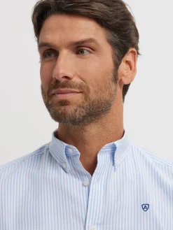 Alvaro Moreno CAMISA OXFORD RAYAS BASIC-Hombre Oxford