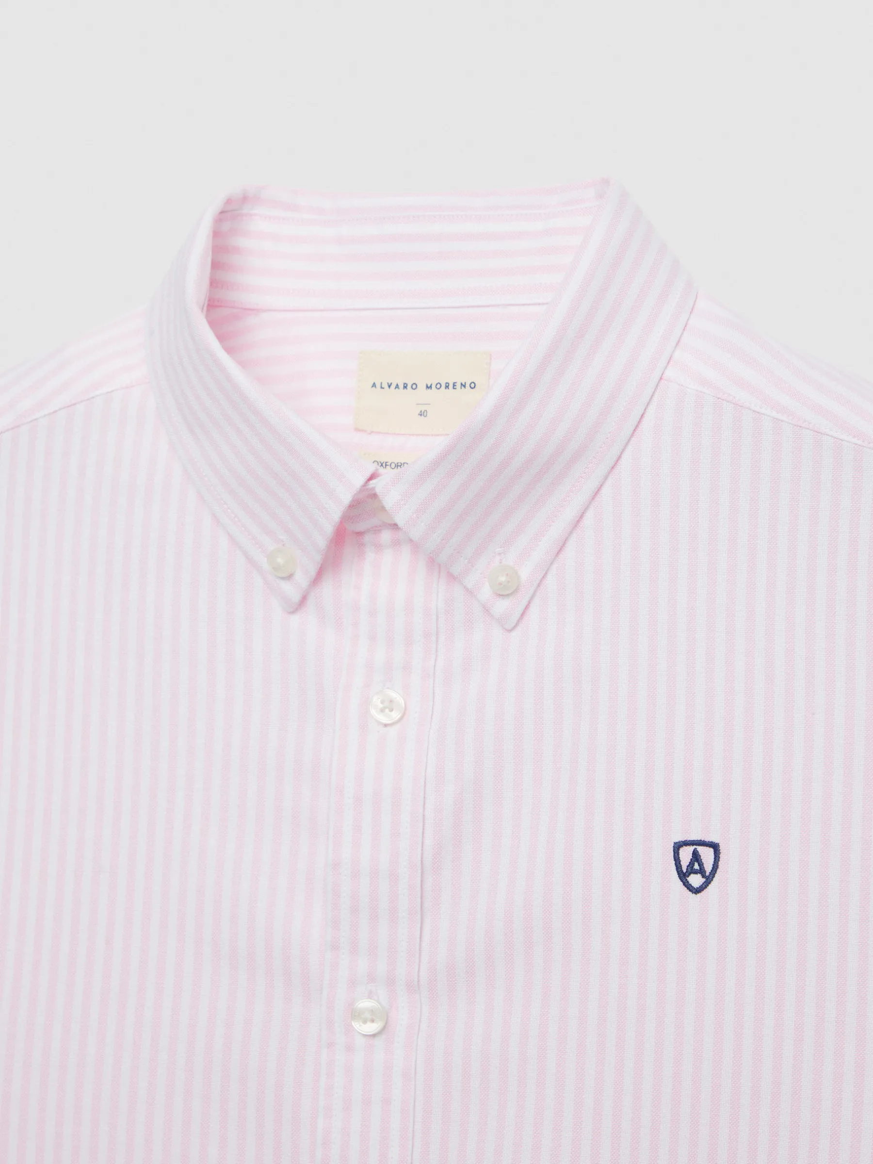 Alvaro Moreno CAMISA OXFORD RAYAS BASIC-Hombre Oxford