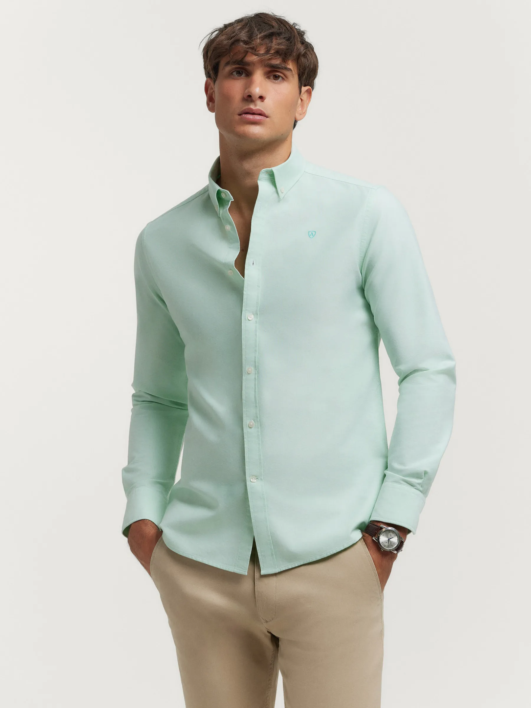 Alvaro Moreno CAMISA OXFORD SOLID-Hombre Oxford