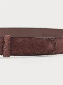 Alvaro Moreno CINTURON ANTE VESTIR MARRÓN-Hombre Cinturones