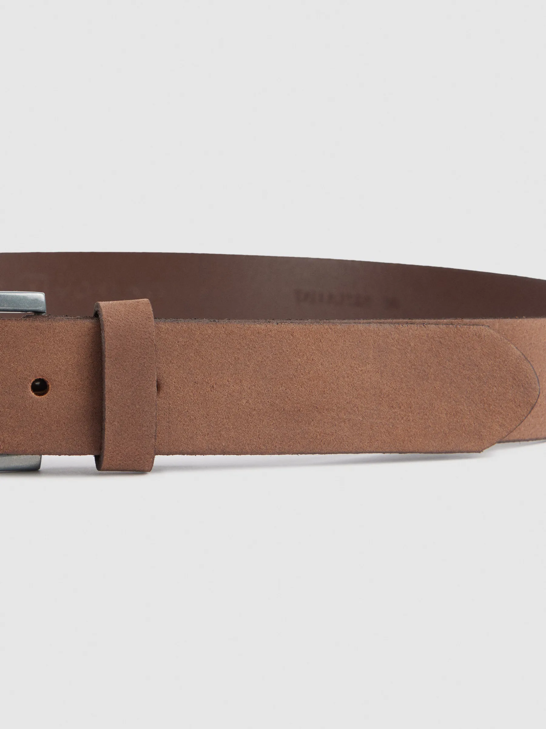 Alvaro Moreno CINTURON NOBUCK MARRÓN-Hombre Cinturones