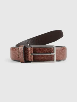 Alvaro Moreno CINTURON VESTIR LEATHER MARRÓN-Hombre Cinturones