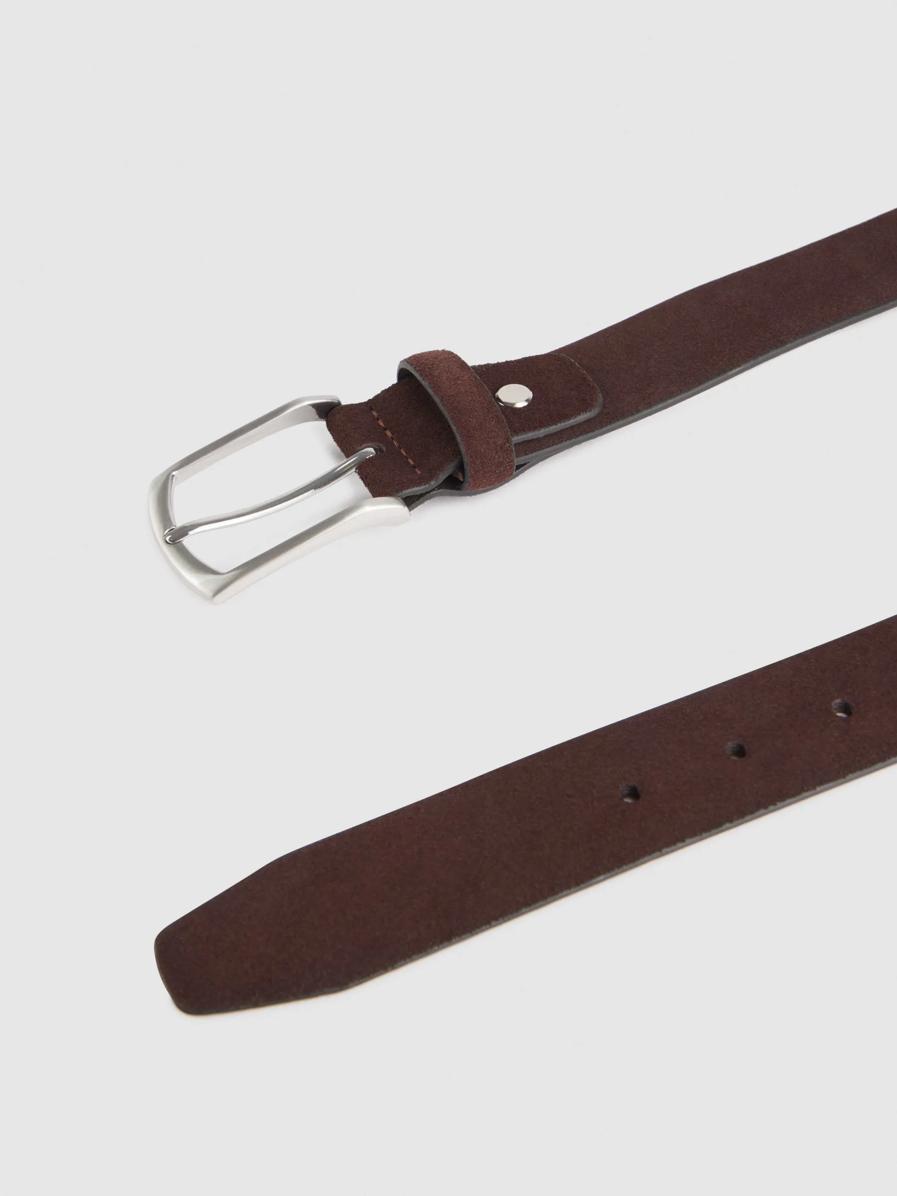 Alvaro Moreno CINTURON VESTIR SERRAJE MARRÓN-Hombre Cinturones