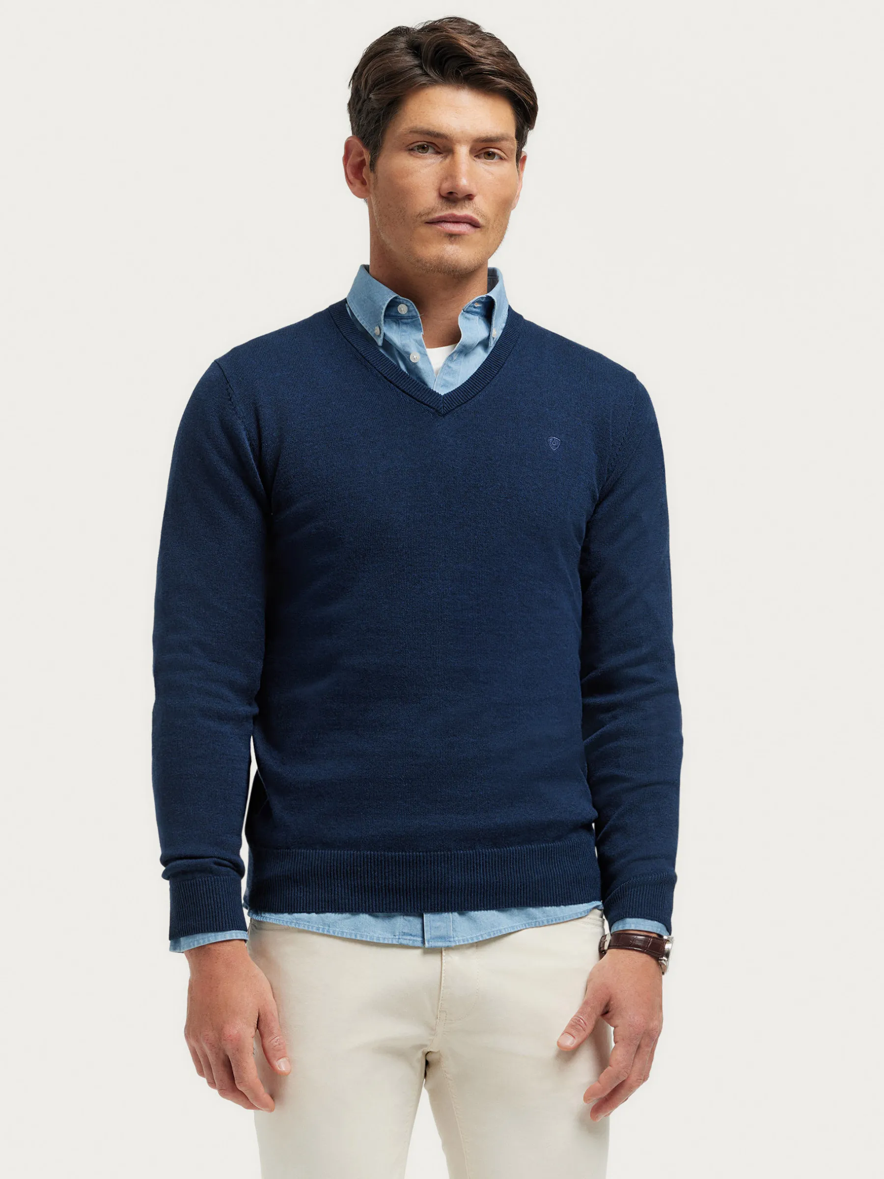 Alvaro Moreno JERSEY V-NECK TRENDY-Hombre Jerséis