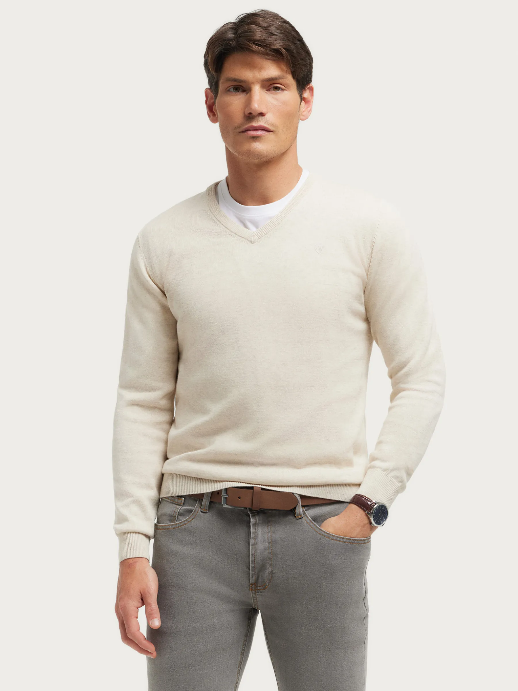 Alvaro Moreno JERSEY V-NECK TRENDY-Hombre Jerséis