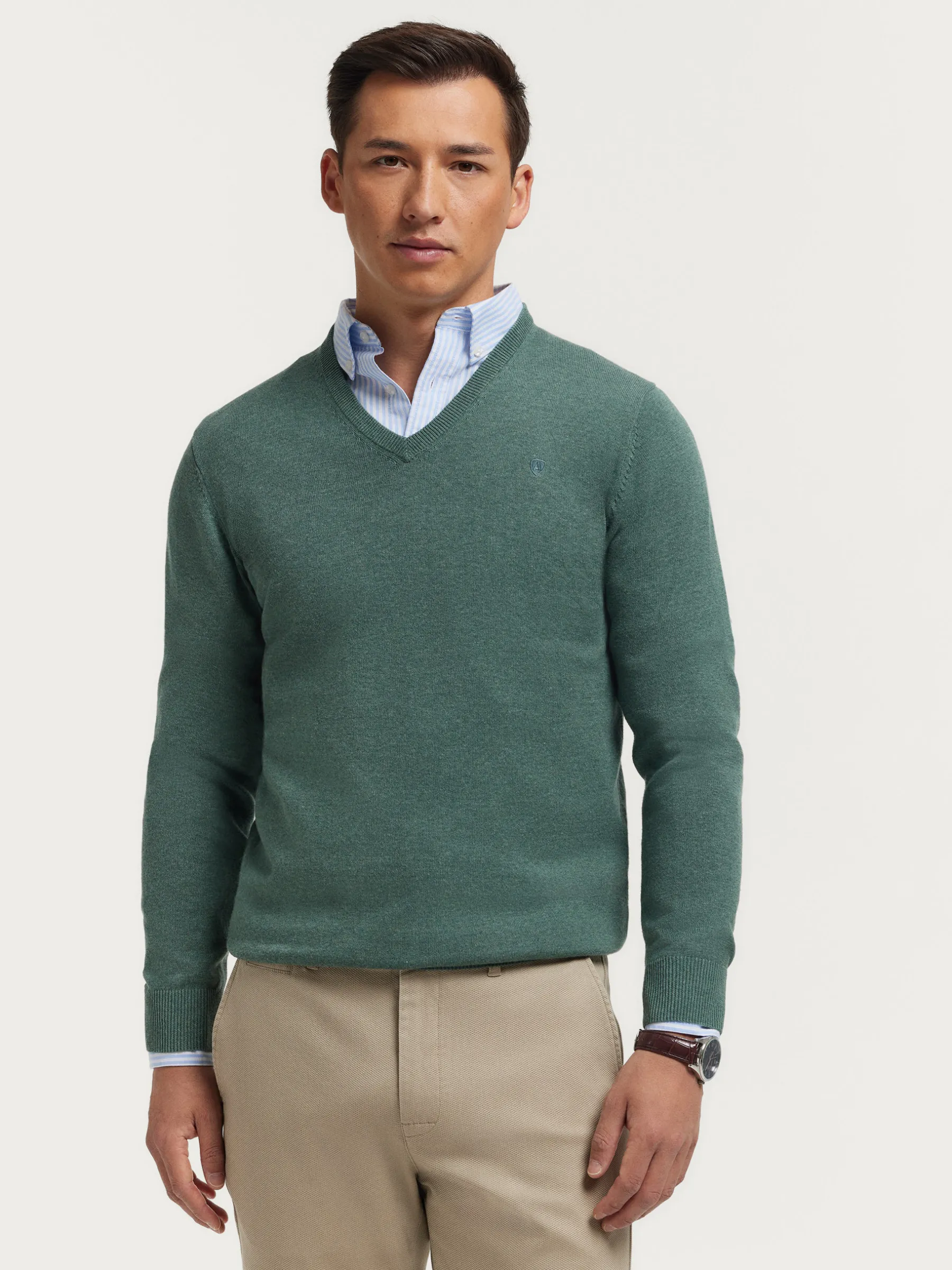 Alvaro Moreno JERSEY V-NECK TRENDY-Hombre Jerséis