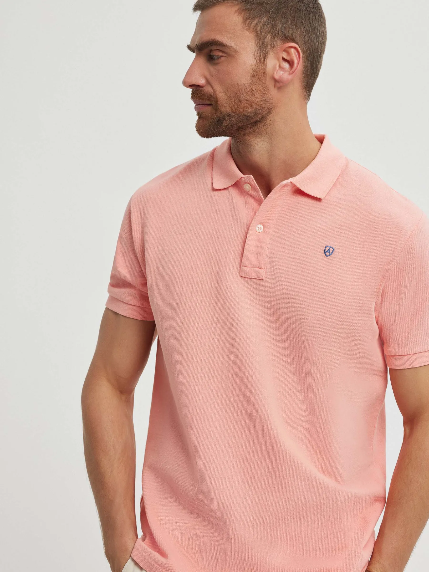 Alvaro Moreno POLO BASIC SALMÓN-Hombre Polos Y Poleras
